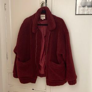 Red sherpa jacket I AM GIA